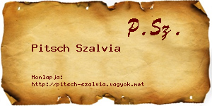 Pitsch Szalvia névjegykártya